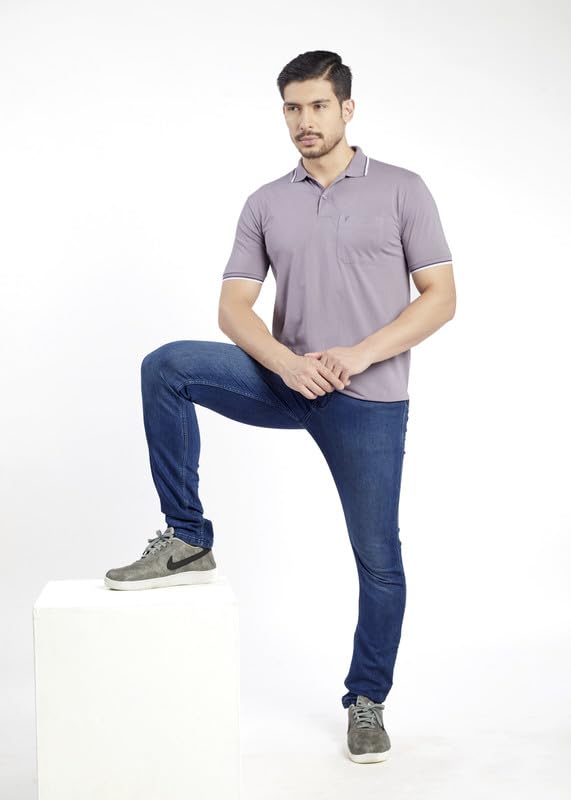 Image of Pro Riders Urban Men's Cotton Rich Polo T-Shirt with Pocket |Regular Fit| Office