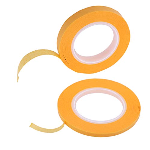 Fenteer Ruban Masquage pour Surfaces Délicates 6mm + 9mm Rouleau 18 m Cover