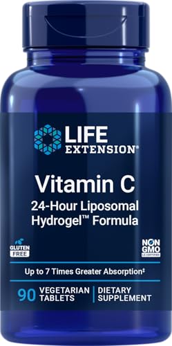 Life Extension Vitamin C 24-Hour Liposomal Hydrogel Formula 90 Vegetarian Tablets