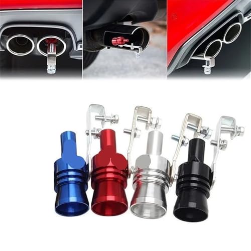 Silbato de escape universal de aluminio con simulador de sonido turbo 2