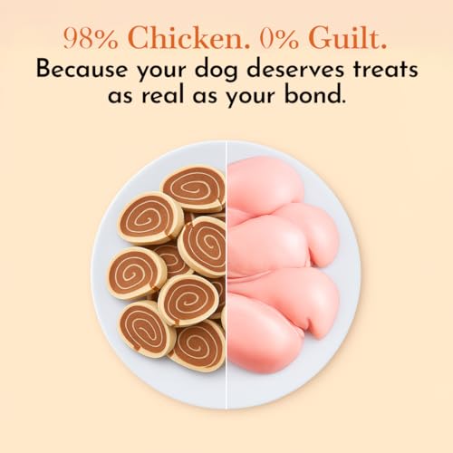 Image of PETS EMPIRE O'Dog Chicken Big Sushi, Healthy Dog Treats, Chewy Dogs Bites for Training and Feeding, Made with Real Chicken, Non-Vegetarian Pup Snacks for Dogs, Puppies - 100g