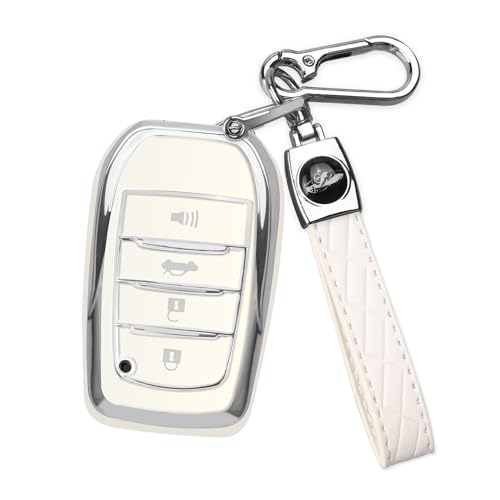 Coque de clé Toyota et étui de protection blanc compatible avec Corolla Cross 2022-2024
