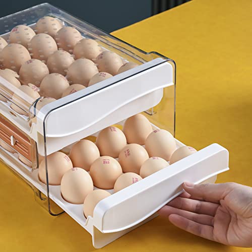 image for Sooyee 40 Capacity Egg Container for Refrigerator, Household Egg Holde