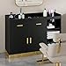 HolaiNail Salon Storage Cabinet Barber Station, Free Standing Hair Styling Station with Drawers, Hair Dryer Holders and Adjustable Shelves, Beauty Salon Spa Equipment