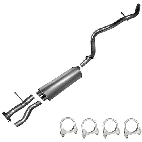 Northeastern Exhaust | Direct-Fit Intermediate Pipes, Muffler & Tail Pipe Exhaust System Kit Compatible for Cadillac Escalade 2002-2006 | GMC Yukon 2001-2006 6.0L | Free Clamps Included