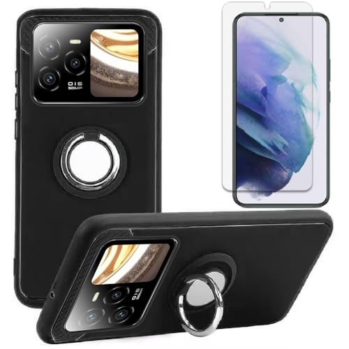 Image of BLU Bold N4 Case and Screen Protector, [Magnetic Car Mount] [Fashion] Soft TPU Protection Cover Case and Screen Protector for Bold N4 5G (Black)