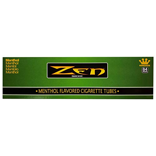 Zen Cigarette Tubes | Menthol | King Size | 5 Pack | 1000 Tubes | Includes American Rolling Scoop Card #TOP1