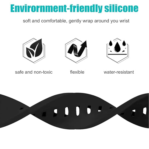 Image of ACM Watch Strap Silicone Belt compatible with Universal 22mm Size Replacement Strap Smartwatch Hook Band