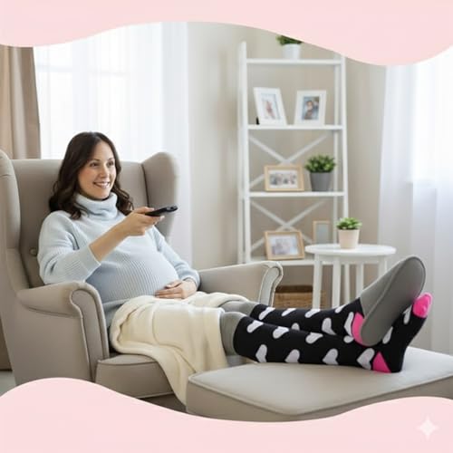 Image of Sooverki Compression Socks for Women & Men 6 Pairs is Best Supportive Knee High Stockings for Circulation, Travel, Nurses