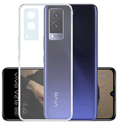 Image of COVERBLACK Rubber Back Cover for Vivo V2055 / V21e 5G - Transparent