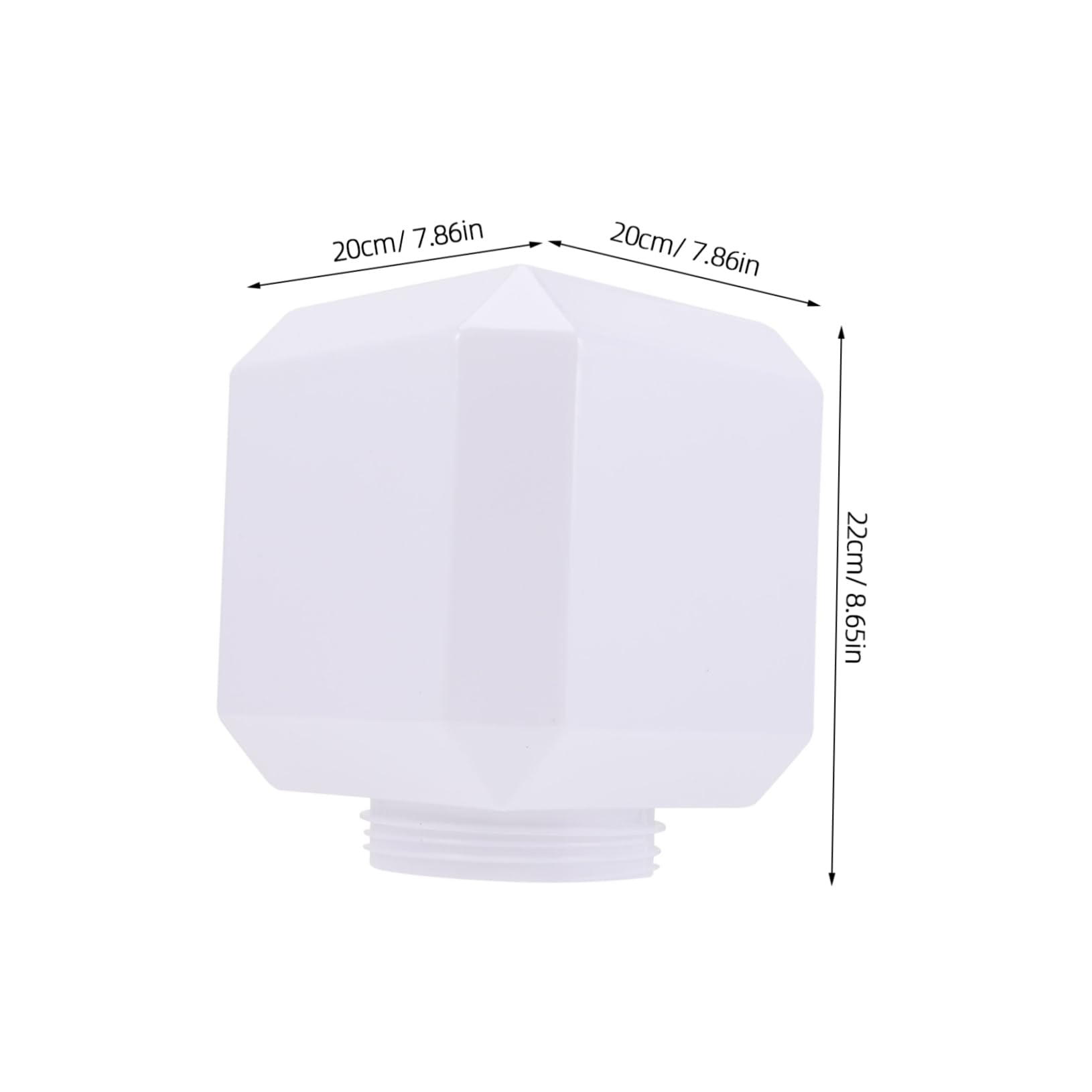 Holibanna 1pc Street Lamp Shade Durable Acrylic Outdoor Post Light Cover with Screw Thread Connector for Easy Installation Elegant Design for Garden Use