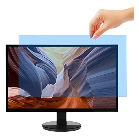 PaceBid Removable 21.5" Computer Premium Blue Light Blocking Screen Protector, Anti Glare Filter Film, Anti-UV Eye Protection Screen Protector for Desktop Monitor 21.5 Inch (16:9) Cover