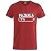 BrolloGroup T-Shirt Uomo Pazienza 1% Magliette Simpatiche PS 27431-A001 (Rosso, XL)