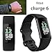 Fitbit Charge 6 Fitness Tracker Watch (Black) Bundle with 2 Watch Bands, 3.3foot Charge Cable, Wall Adapter, Screen Shields & Cloth Compatible with Fitbit