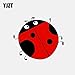 A/X Adesivo per Auto 11.1CM * 9.5CM Stick Figure Cartoon Cute Ladybird Decal PVC Adesivo per Auto Moto   11-00834