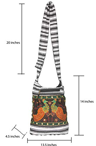 Image of Hobo Shoulder Bag Messenger Casual Everyday Large Hippie Market Thick Functional