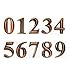 10 Pack Self Stick House Numbers Door Address Sign Stickers for Mailbox Apartment Hotel Condo Bronze 2 inch High (10 Pack 0-9 2", Bronze)