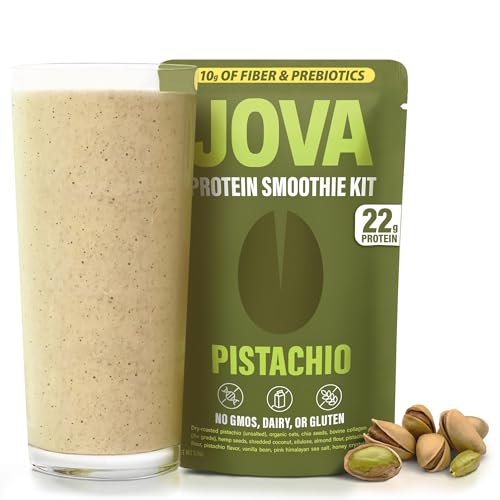 JOVA High Protein Pistachio Smoothie | Whole Food Ingredients, No Fillers | 22g Protein, Omega-3s | Gluten-Free, Non-GMO | Fast Blend, Craveable Taste | 12-Pack, Made in USA