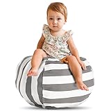 Creative QT Stuffed Animal Storage Bean Bag Chair - Toddler Size Stuff 'n Sit Organization for Kids Toy Storage - Available in a Variety of Sizes and Colors (27