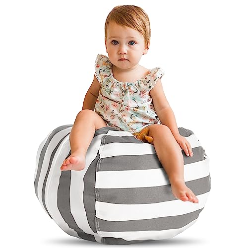 Creative QT Stuffed Animal Storage Bean Bag Chair - Toddler Size Stuff 'n Sit Organization for Kids Toy Storage - Available in a Variety of Sizes and Colors (27