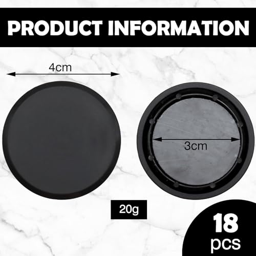 18 Pcs Magnetic Shower Curtain Weights, Strong Shower Curtains Magnets Curtain Weights Bottom No Sew, Outdoor Heavy Duty Curtain Liner Magnets for Curtains Drapery Tablecloth Refrigerator Flag (Black) - Image 2