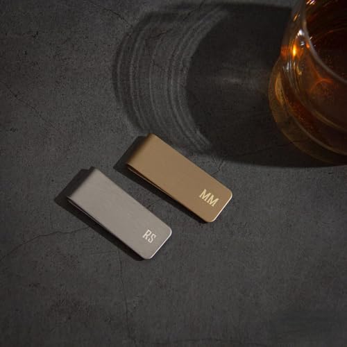 Personalized Copper Money Clip Custom Initial Money Clip Engraved Steel Money Clip Gift for Him Personalized Father's Day Gift3