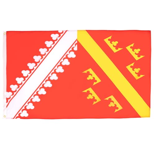AZ FLAG - Drapeau Alsace Ancien - 90x60 cm - Drapeau Alsacien - France 100% Polyester Avec Oeillets Métalliques Intégrés - Pavillon 50 g