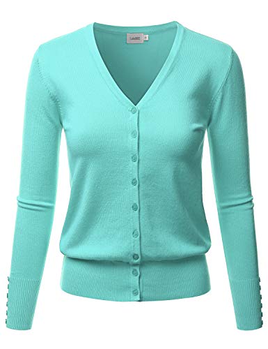 Image of LALABEE Women's V-Neck Long Sleeve Button Down Sweater Cardigan Soft Knit(S-XXL)