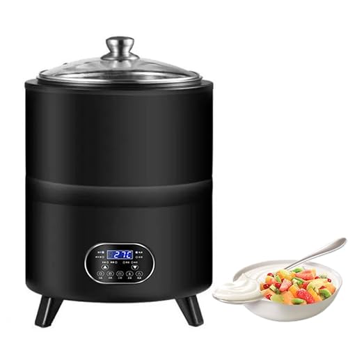 ZHJOPP Electric Yogurt Maker Machine,Smart Constant Temperature Yogurt Maker, Home Yohurt Incubator for Fruit Vinegar, Yogurts (Black 12L)