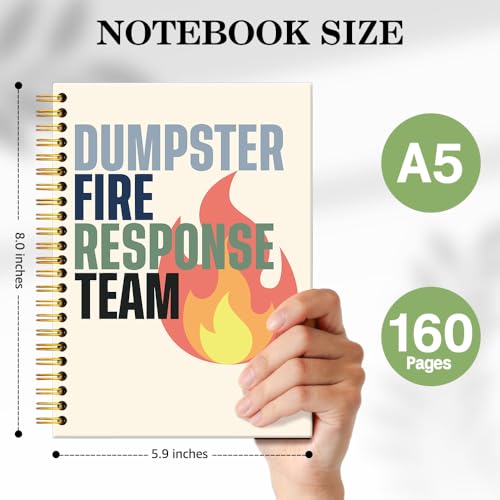 Carnet à spirale Dumpster Fire Response Team de 160 pages lignées à couverture rigide - 2