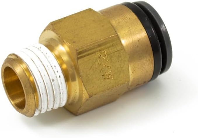 1/4" Male NPT to 3/8" PTC Push-to-Connect Brass Air Line Fitting