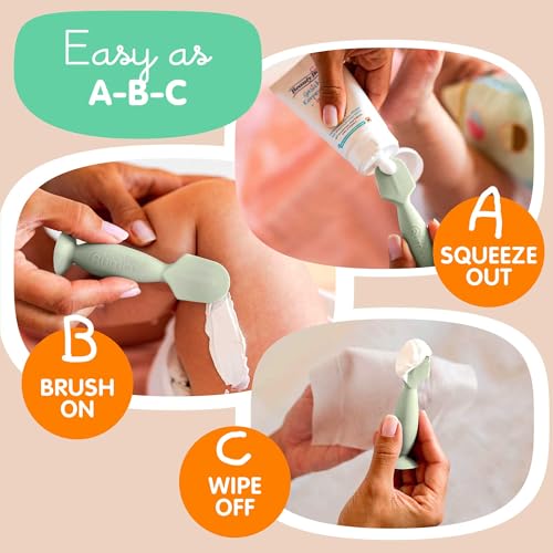Image of Bumco Travel Baby Diaper Cream Spatula with Travel Case (Sage Green)