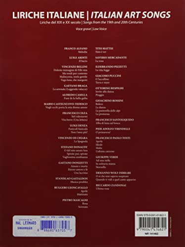 Italian Art Songs: 48 Songs from the 19th and 20th Centuries - Medium/Low Voice - Image 2