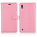 Produktbild Laybomo Handyhülle für Samsung Galaxy A10 / SM-A105F Hülle Ledertasche Weiches Gummi Silikon TPU Haut Beutel Schützend Stehen Bilderrahmen Brieftasche Schale Tasche Schuzhülle für Galaxy A10 (Rose)
