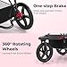 INFANS Jogging Stroller, Foldable Jogger with Air-Filled Tires Shock Absorbing Suspension Adjustable Backrest, Baby Running Strollers