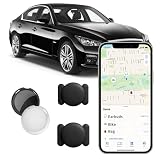 2 Pack No Subscription GPS Tracker for Vehicles Work with Find My(iOS Only) Global Coverage Real Time Mini Tracker Tags Hidden Car Locator Tracking Device with Magnetic Case No Monthly Fee Required