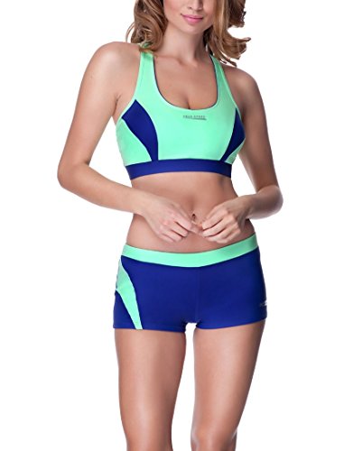 Aqua Speed - Maillot de Bain 2 pièces résistant au Chlore et aux UV - pour Femme - #AsFiona 40 Minzgrün/Königsblau Cover
