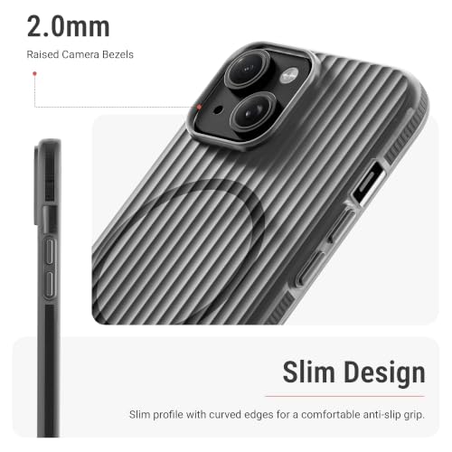 Image of DailyObjects Beam 2.0 Magnetic Protective Cover Compatible with iPhone 15 | MagSafe | Camera & Body Protection|Anti Shock,Scratch Resistant|Precise Cutouts Modern Design|Wireless Charging - Black