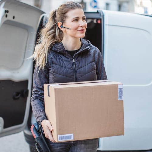 Image of BlueParrott M500‑XT Mono Bluetooth Headset, 93% Noise‑Cancelling AI‑Powered Dual‑Mic, Open‑Ear Design for Rideshare & Delivery Drivers, IP54‑Rated, 11 Hours Talk Time, Black