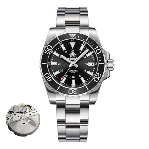 ADDIESDIVE Reloj automático Hombre 8215 Relojes mecanico Bisel cerámico Luminoso BGW9 Reloj analógico Hombre Buceo 200m AD2504