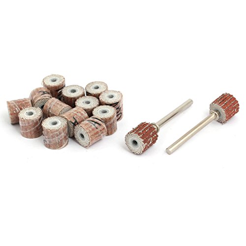 Aexit 15pcs 10mm Abrasives Dia 120 Grit Flap Wheel Grinding Polishing Tool w Mandrel drill hole Model:98as172qo653