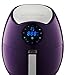 GoWISE USA GW22643 4th Generation 1400W Electric Air Fryer with Touch Screen Technology, Button Guard & Detachable Basket, 3.7 quart, Plum