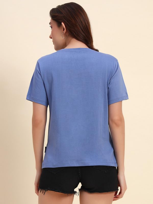 Image of THE DRY STATE Women Half Sleeves Cotton Tshirt