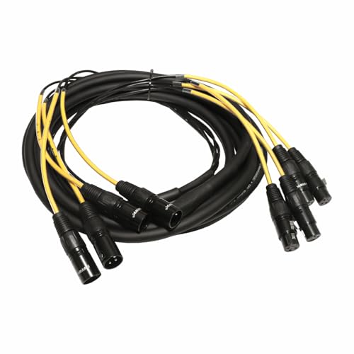 Image of Hawk HSX4LU05 XLR Snake Cable (4 Channels) 5 M Patch Studio, Stage, Live Sound Recording Multicore Cords | Pro Audio Shielded Female to Male Microphone Cables
