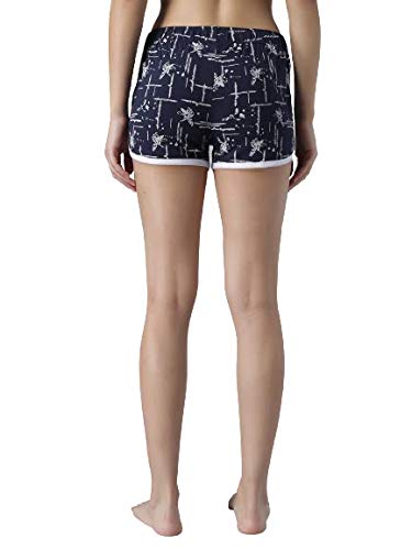 Image of KOTTY Cotton Printed Women's Night Shorts (PrintedBlue,34)
