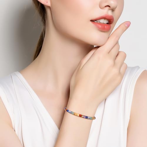 JoycuFF Gifts for Women Inspirational Gifts for Teen Healing Natural Stone Bracelets for Women Friends Sister2