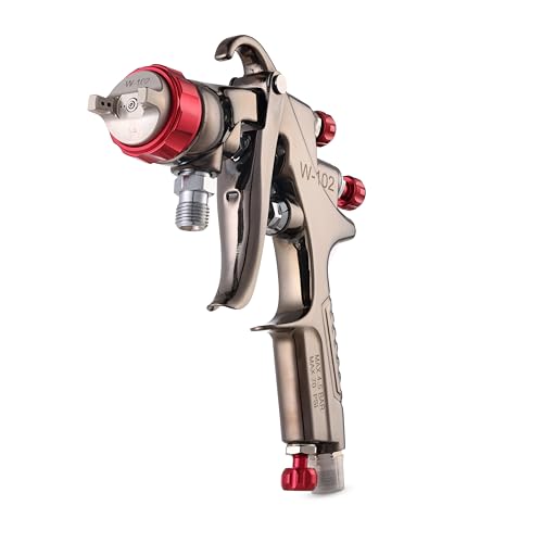 Image of Painter Spray Gun (LABEL) HIGH Atomization Battery Powered Pressure Feed Spray Gun W-102 (W-102 1.5mm), Brown