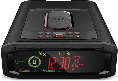 VAULTEK DS5i Smart Station Biometric Smart Safe with Dual Wireless Phone Charger + Auto Open Drawer + WiFi Safe Management (WiFi + Biometric) (Black)