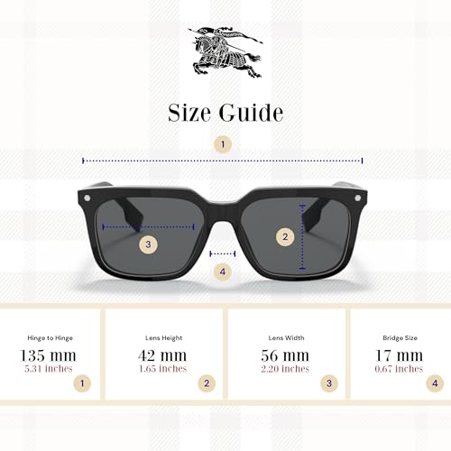 BURBERRY Carnaby BE4337 Square Sunglasses for Men +BUNDLE with ACCESSORY EYEWEAR KIT4