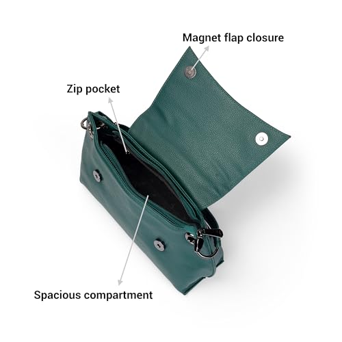 Image of Mochi Women Casual Faux leather Soft Body Magnet closure Solid Sling Bag